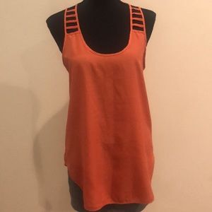 Orange sleeveless top - S